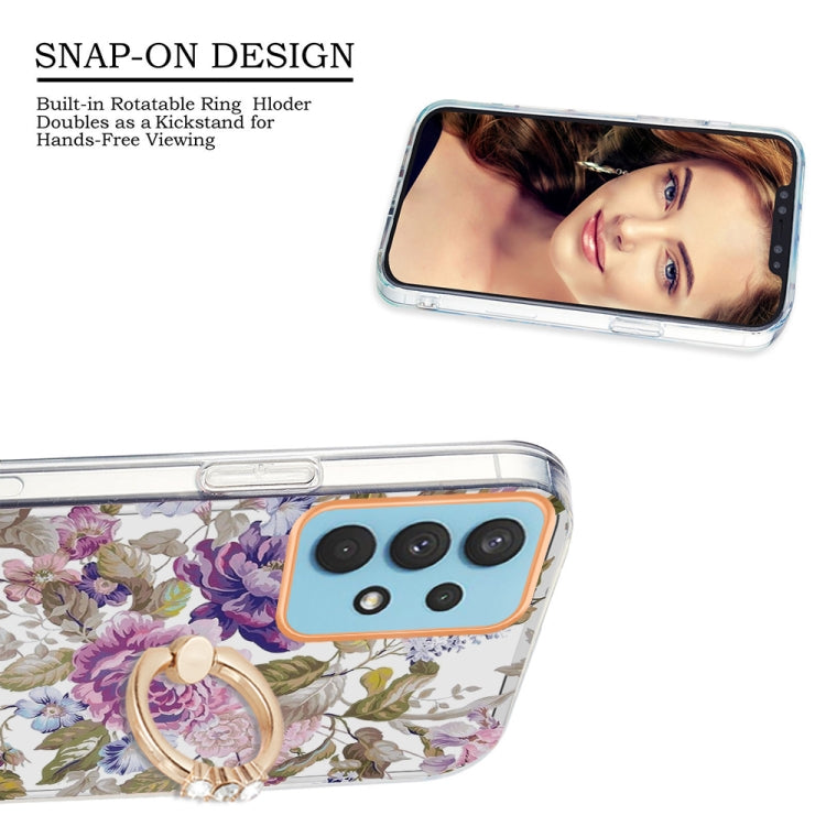 For Samsung Galaxy A32 4G Ring IMD Flowers TPU Phone Case
