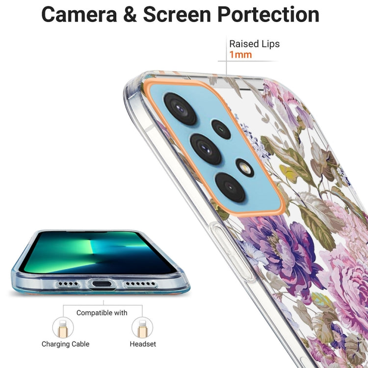 For Samsung Galaxy A32 4G Ring IMD Flowers TPU Phone Case
