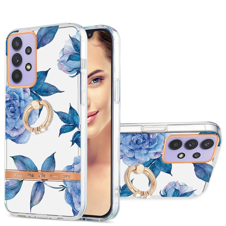 For Samsung Galaxy A32 5G Ring IMD Flowers TPU Phone Case
