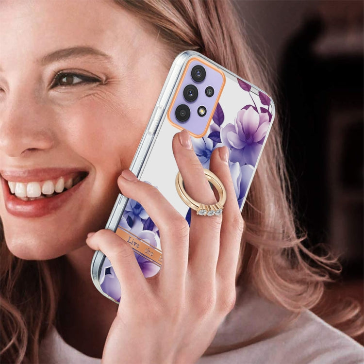 For Samsung Galaxy A32 5G Ring IMD Flowers TPU Phone Case