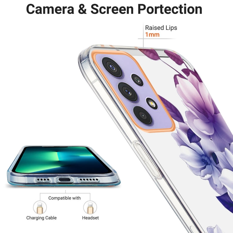 For Samsung Galaxy A32 5G Ring IMD Flowers TPU Phone Case