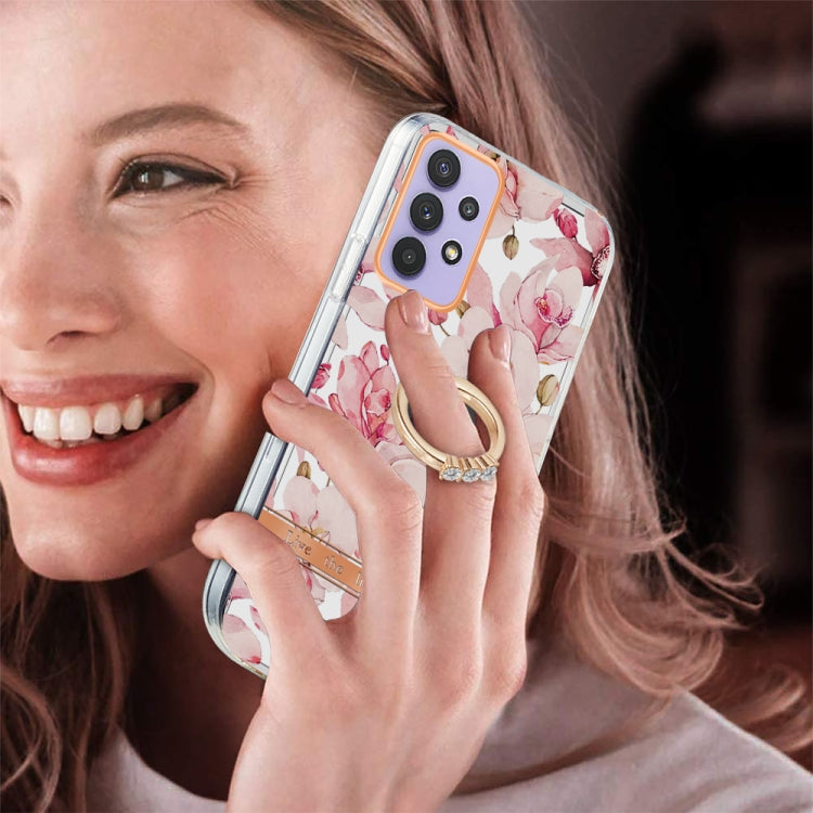 For Samsung Galaxy A32 5G Ring IMD Flowers TPU Phone Case