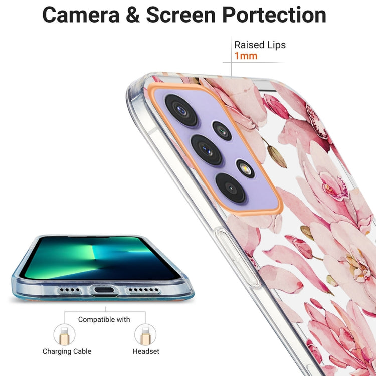 For Samsung Galaxy A32 5G Ring IMD Flowers TPU Phone Case