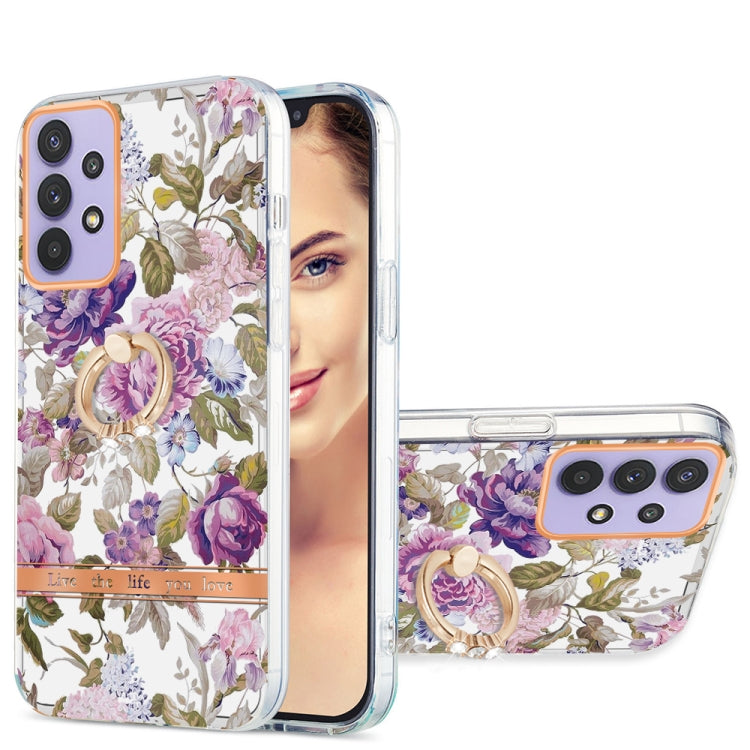 For Samsung Galaxy A32 5G Ring IMD Flowers TPU Phone Case