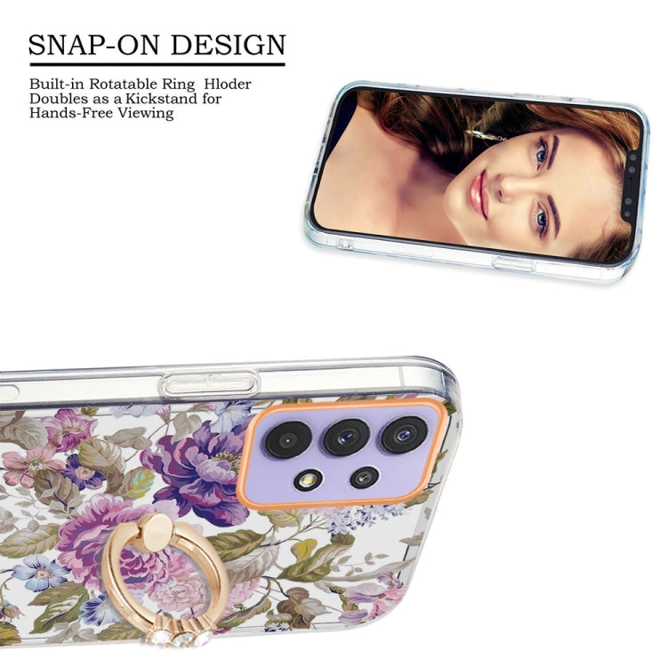 For Samsung Galaxy A32 5G Ring IMD Flowers TPU Phone Case