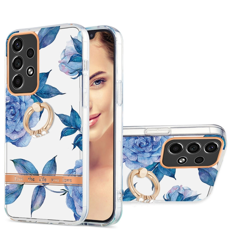For Samsung Galaxy A33 5G Ring IMD Flowers TPU Phone Case