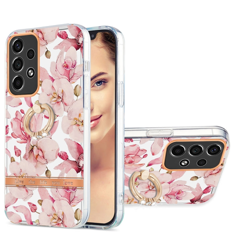 For Samsung Galaxy A33 5G Ring IMD Flowers TPU Phone Case