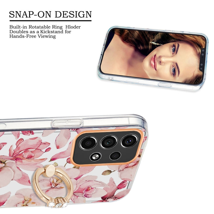 For Samsung Galaxy A33 5G Ring IMD Flowers TPU Phone Case