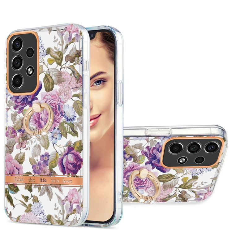 For Samsung Galaxy A33 5G Ring IMD Flowers TPU Phone Case