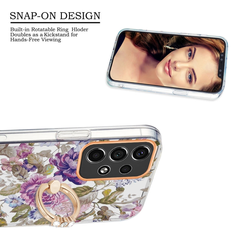 For Samsung Galaxy A33 5G Ring IMD Flowers TPU Phone Case