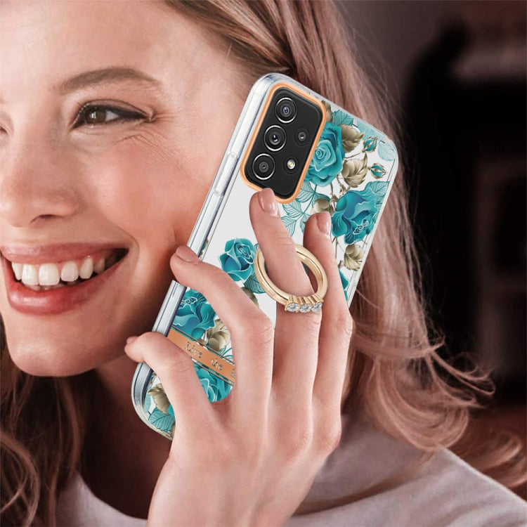 For Samsung Galaxy A52 5G / 4G Ring IMD Flowers TPU Phone Case