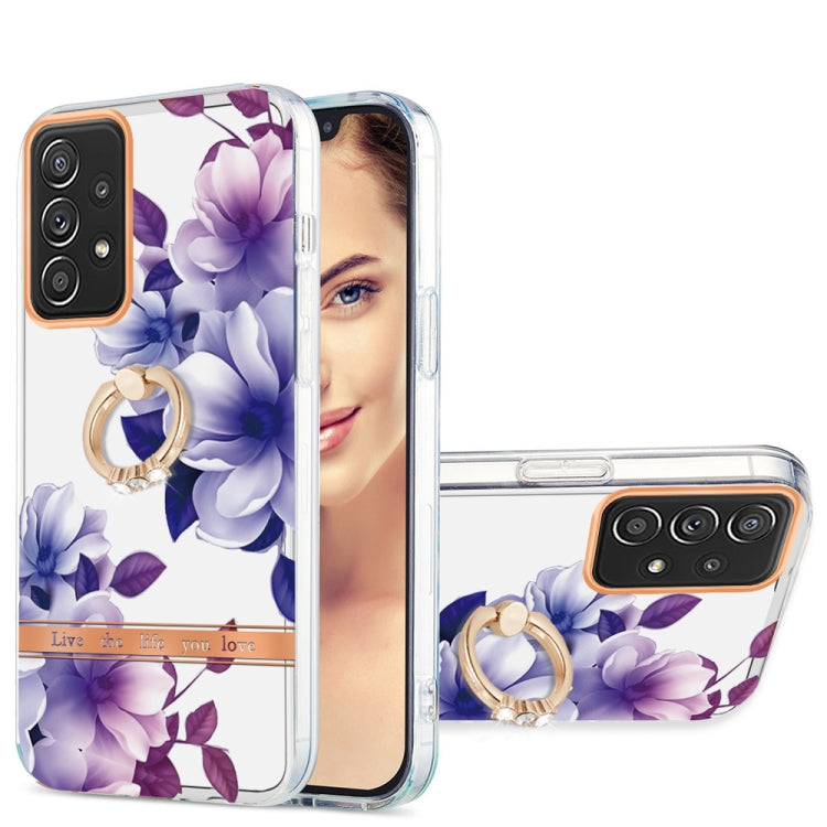 For Samsung Galaxy A52 5G / 4G Ring IMD Flowers TPU Phone Case