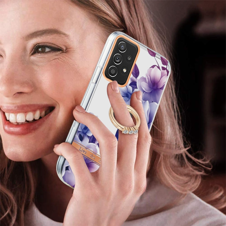 For Samsung Galaxy A52 5G / 4G Ring IMD Flowers TPU Phone Case