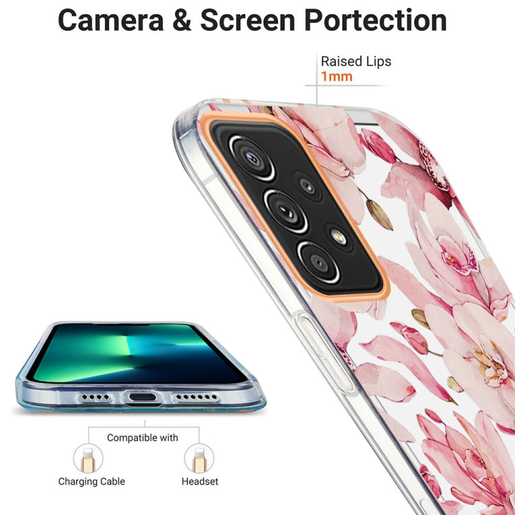 For Samsung Galaxy A52 5G / 4G Ring IMD Flowers TPU Phone Case