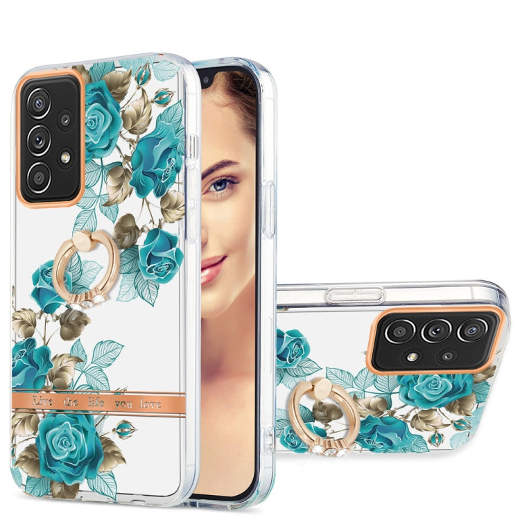 For Samsung Galaxy A72 5G / 4G Ring IMD Flowers TPU Phone Case