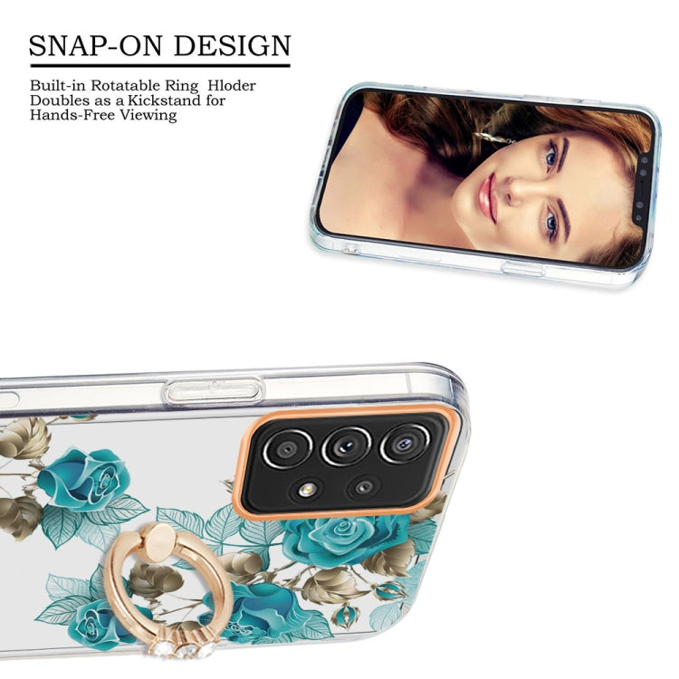 For Samsung Galaxy A72 5G / 4G Ring IMD Flowers TPU Phone Case