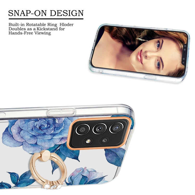 For Samsung Galaxy A72 5G / 4G Ring IMD Flowers TPU Phone Case