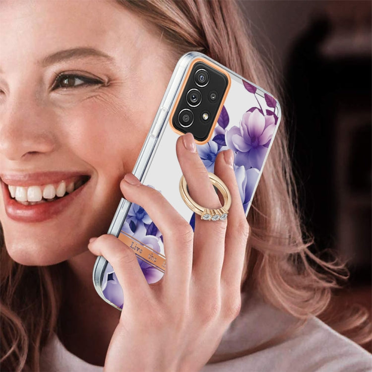 For Samsung Galaxy A72 5G / 4G Ring IMD Flowers TPU Phone Case