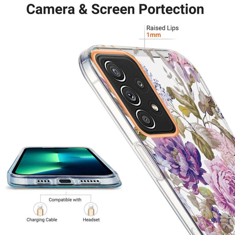 For Samsung Galaxy A72 5G / 4G Ring IMD Flowers TPU Phone Case