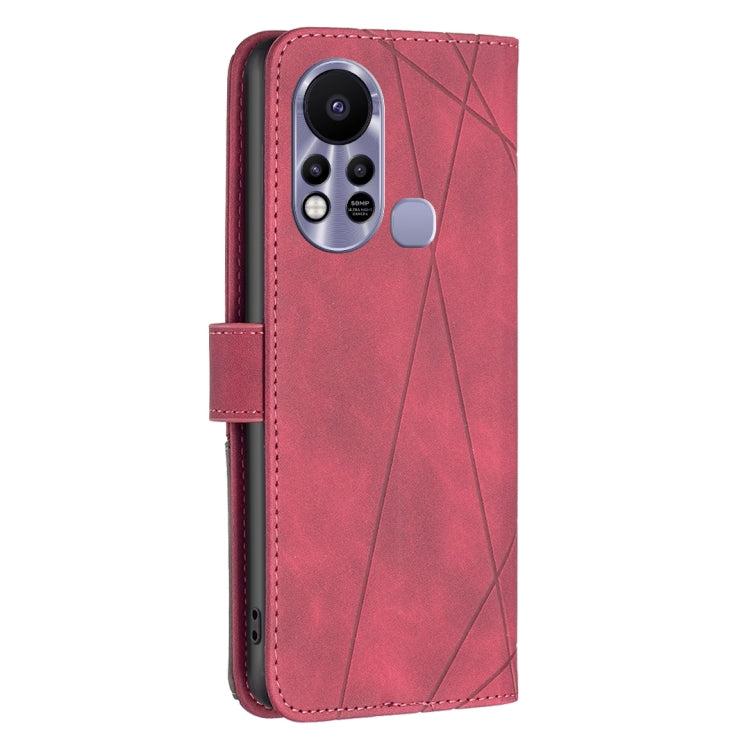 For Infinix Hot 11s NFC Magnetic Buckle Rhombus Texture Leather Phone Case