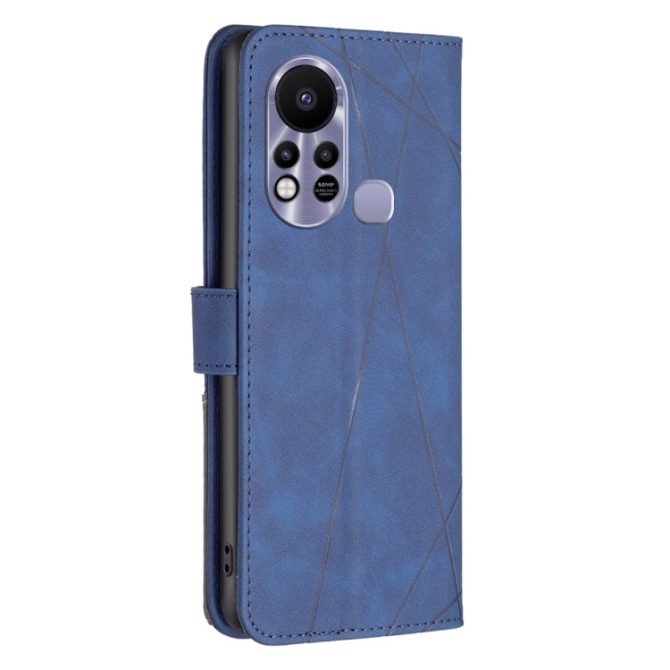 For Infinix Hot 11s NFC Magnetic Buckle Rhombus Texture Leather Phone Case