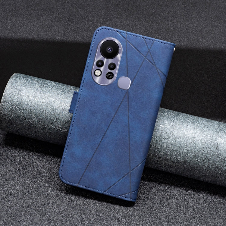 For Infinix Hot 11s NFC Magnetic Buckle Rhombus Texture Leather Phone Case
