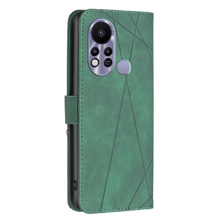 For Infinix Hot 11s NFC Magnetic Buckle Rhombus Texture Leather Phone Case