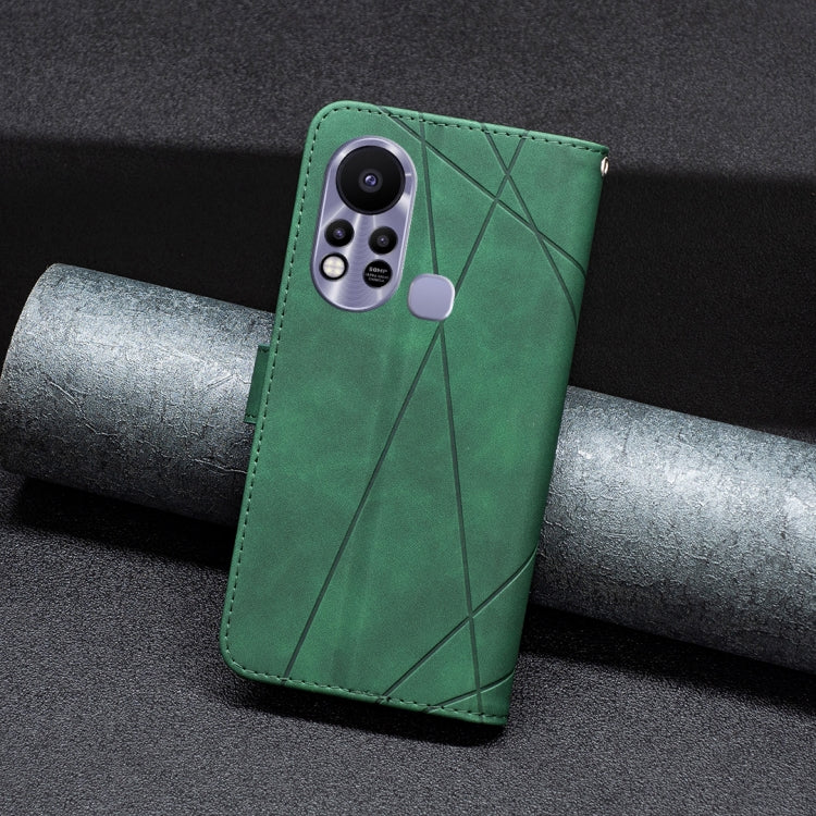 For Infinix Hot 11s NFC Magnetic Buckle Rhombus Texture Leather Phone Case