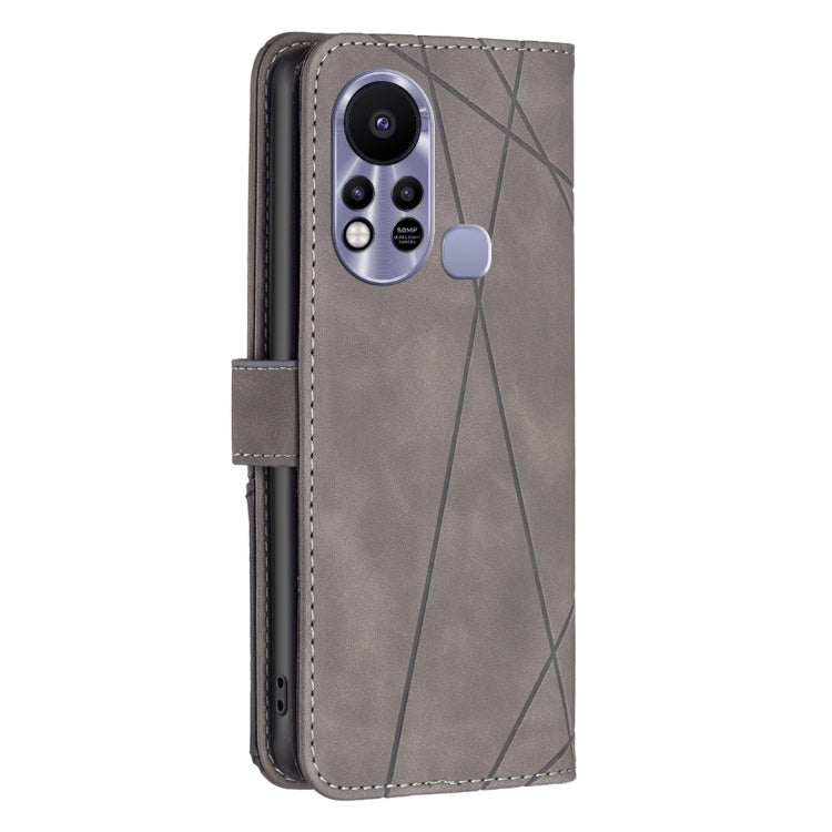 For Infinix Hot 11s NFC Magnetic Buckle Rhombus Texture Leather Phone Case