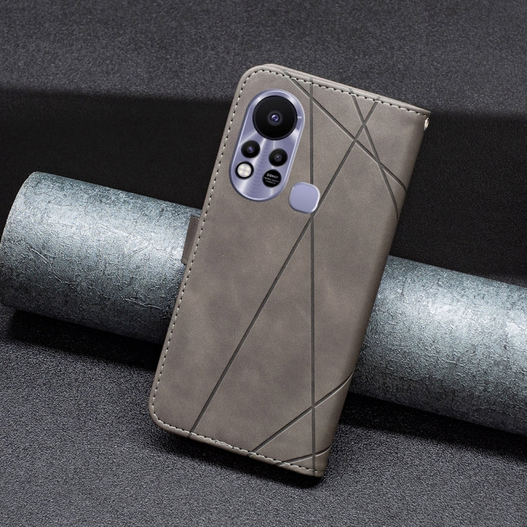 For Infinix Hot 11s NFC Magnetic Buckle Rhombus Texture Leather Phone Case
