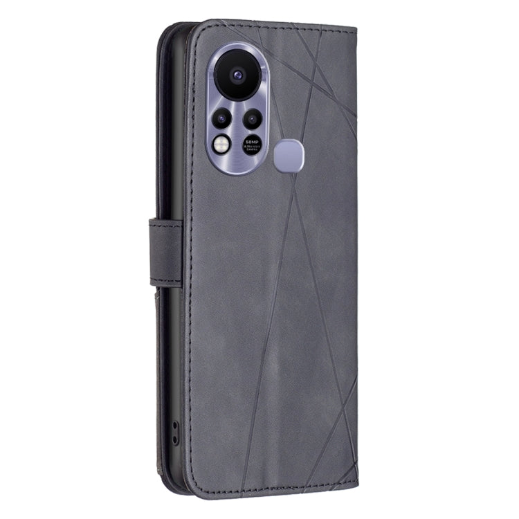 For Infinix Hot 11s NFC Magnetic Buckle Rhombus Texture Leather Phone Case