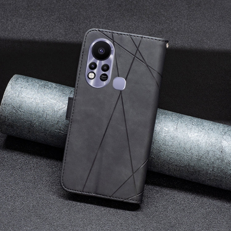 For Infinix Hot 11s NFC Magnetic Buckle Rhombus Texture Leather Phone Case