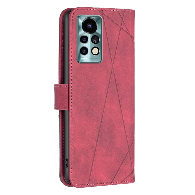 For Infinix Note 11 Pro Magnetic Buckle Rhombus Texture Leather Phone Case