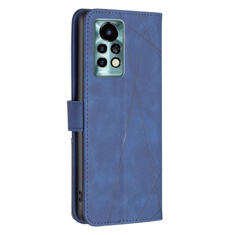 For Infinix Note 11 Pro Magnetic Buckle Rhombus Texture Leather Phone Case