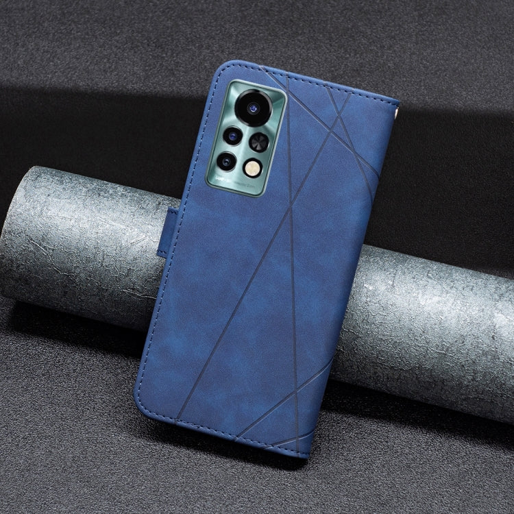 For Infinix Note 11 Pro Magnetic Buckle Rhombus Texture Leather Phone Case