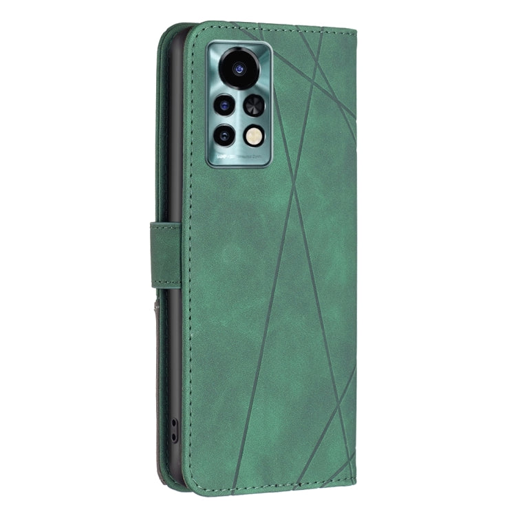 For Infinix Note 11 Pro Magnetic Buckle Rhombus Texture Leather Phone Case