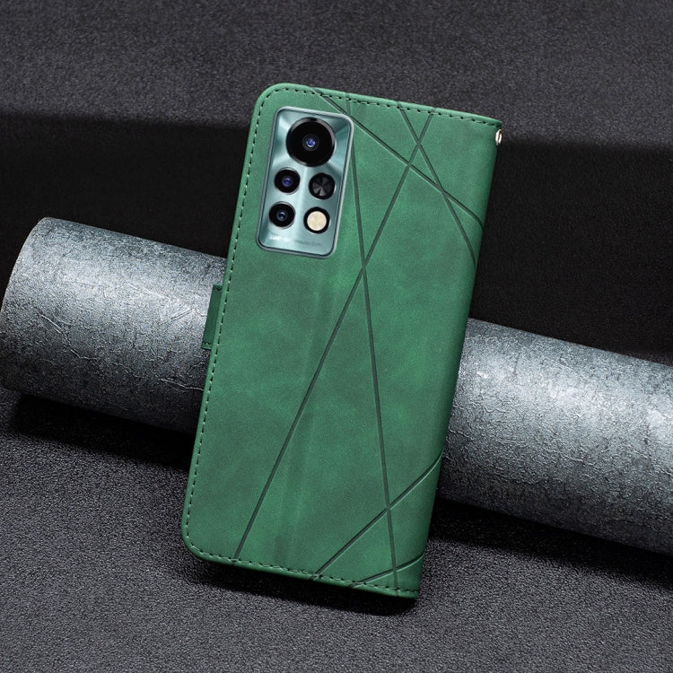 For Infinix Note 11 Pro Magnetic Buckle Rhombus Texture Leather Phone Case