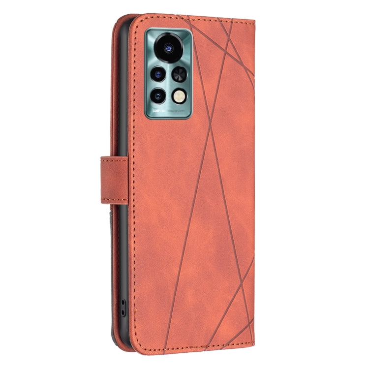 For Infinix Note 11 Pro Magnetic Buckle Rhombus Texture Leather Phone Case