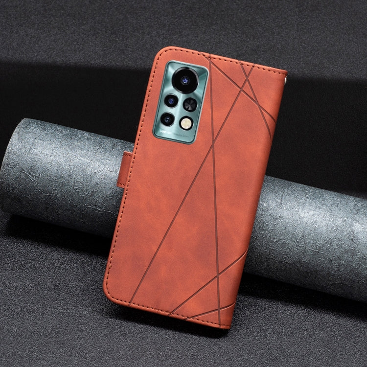 For Infinix Note 11 Pro Magnetic Buckle Rhombus Texture Leather Phone Case