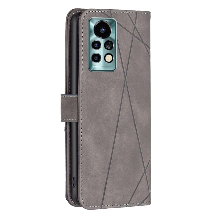 For Infinix Note 11 Pro Magnetic Buckle Rhombus Texture Leather Phone Case