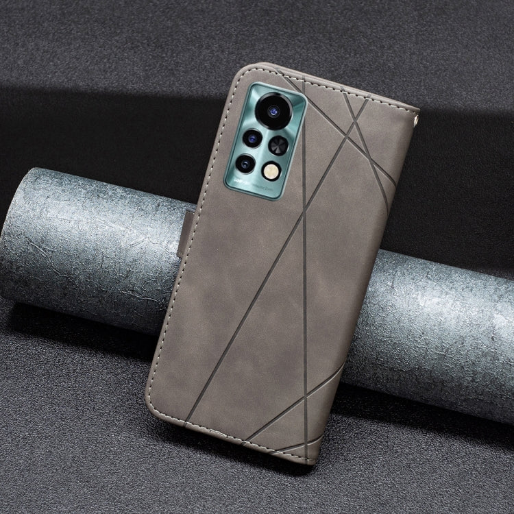 For Infinix Note 11 Pro Magnetic Buckle Rhombus Texture Leather Phone Case