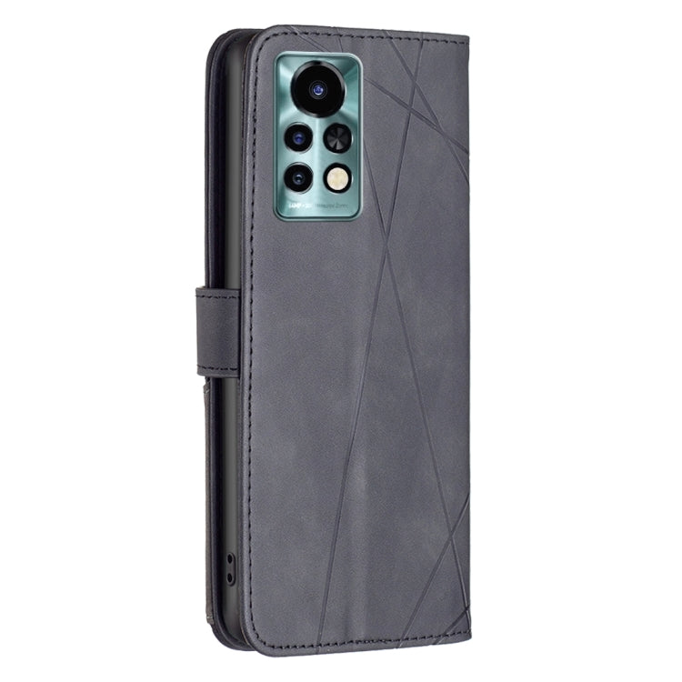 For Infinix Note 11 Pro Magnetic Buckle Rhombus Texture Leather Phone Case