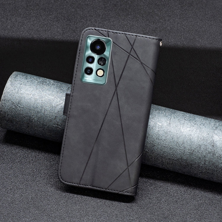 For Infinix Note 11 Pro Magnetic Buckle Rhombus Texture Leather Phone Case