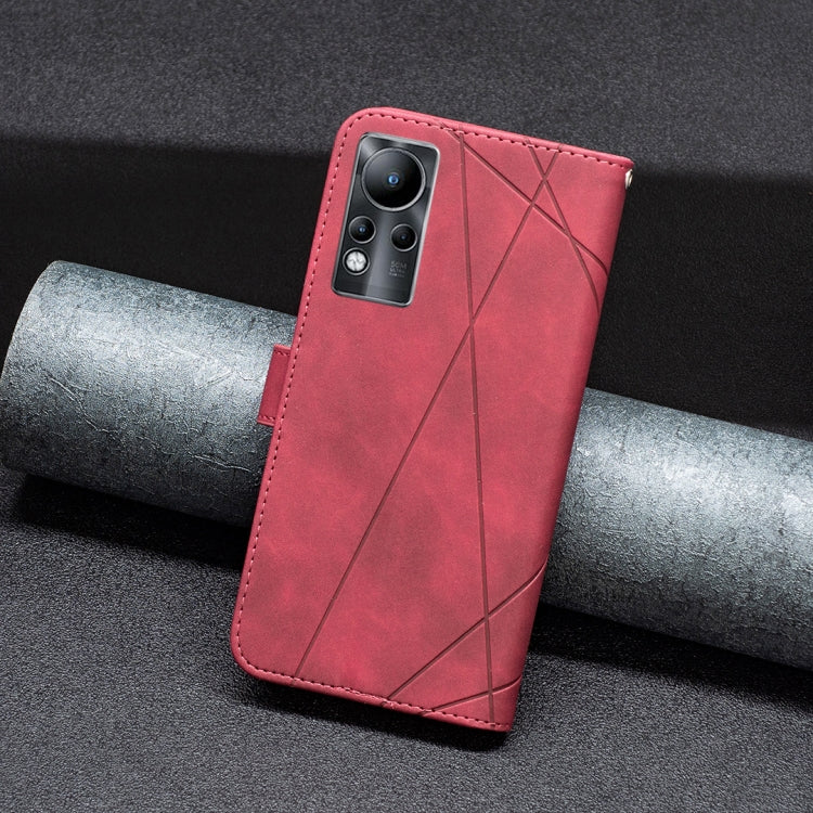 For Infinix Note 11 Magnetic Buckle Rhombus Texture Leather Phone Case