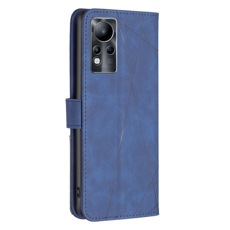For Infinix Note 11 Magnetic Buckle Rhombus Texture Leather Phone Case
