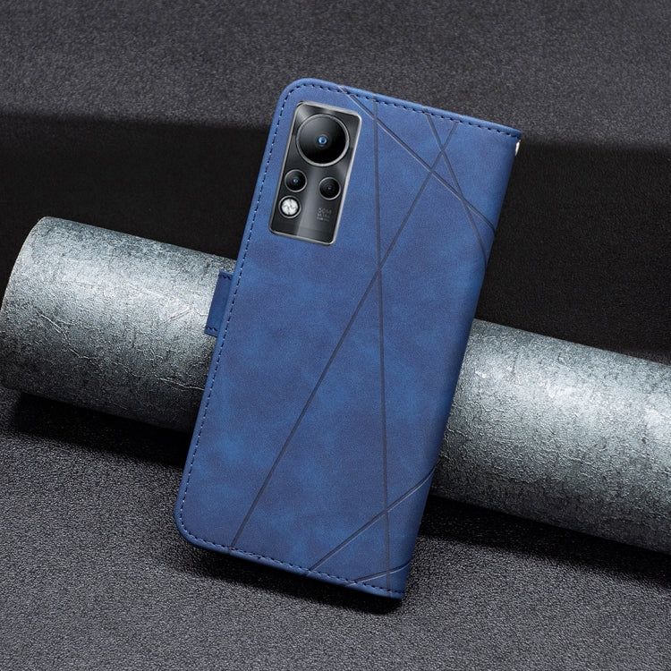 For Infinix Note 11 Magnetic Buckle Rhombus Texture Leather Phone Case