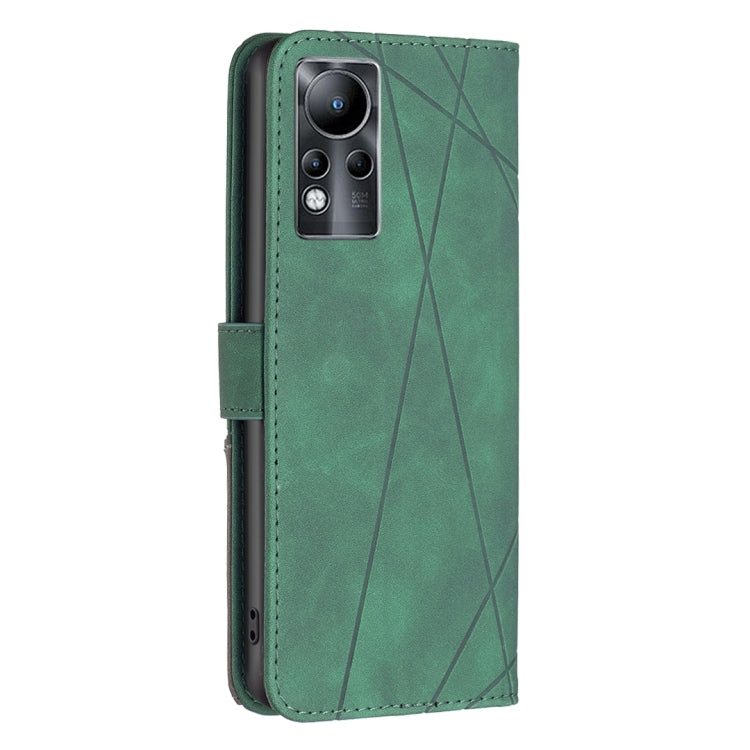 For Infinix Note 11 Magnetic Buckle Rhombus Texture Leather Phone Case