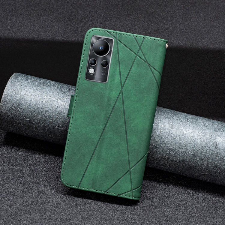For Infinix Note 11 Magnetic Buckle Rhombus Texture Leather Phone Case
