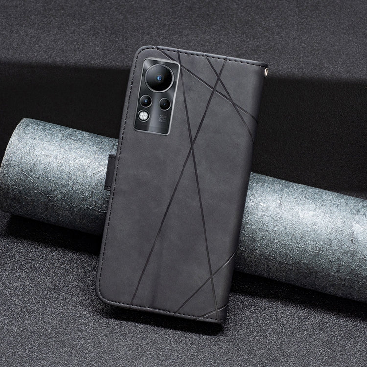 For Infinix Note 11 Magnetic Buckle Rhombus Texture Leather Phone Case