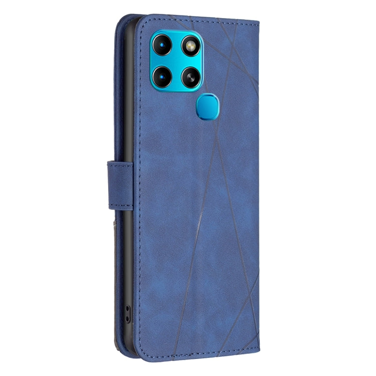 For Infinix Smart 6 Magnetic Buckle Rhombus Texture Leather Phone Case
